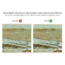 Load image into Gallery viewer, Digitally Restored and Enhanced 1867 Winona Minnesota Map - Map of Winona Wall Art - Old Winona City Minnesota Wall Map - Bird's Eye View Map of Winona MN