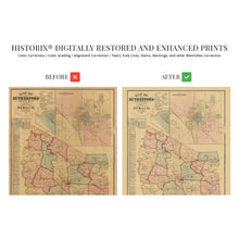 Load image into Gallery viewer, Digitally Restored and Enhanced 1878 Rutherford County Tennessee Map - Old Rutherford County Tennessee Wall Art - Rutherford County TN Poster Map History