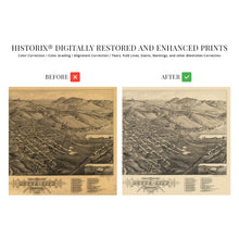Cargar imagen en el visor de la galería, Digitally Restored and Enhanced 1884 Butte Montana Map Poster - Wall Map of Montana - Old Butte Montana Wall Art - Bird's Eye View of Butte MT History Map