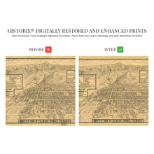 Cargar imagen en el visor de la galería, Digitally Restored and Enhanced 1909 Map of Colorado Springs - Vintage Map of Colorado Springs Wall Art Decor Print Poster - Panoramic Birds Eye View of Colorado Springs with Points of Interest