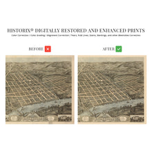 Load image into Gallery viewer, Digitally Restored and Enhanced 1871 Knoxville Tennessee Map - Map of Knoxville Wall Art Poster - Knoxville City Knox County Tennessee Wall Map History