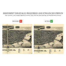 Load image into Gallery viewer, Digitally Restored and Enhanced 1888 Davenport Iowa Map - Davenport Wall Art - Davenport Scott County Iowa Map History - Old Davenport Map of Iowa Poster