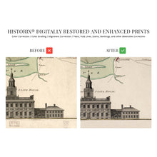 Load image into Gallery viewer, Digitally Restored and Enhanced 1777 Map of Philadelphia Pennsylvania - Vintage Map of Philadelphia City Wall Art - Plan of the City of Philadelphia Map Print Showing Landowners