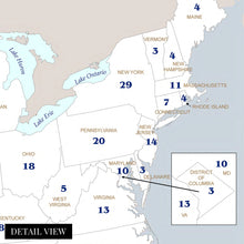 Load image into Gallery viewer, Digitally Restored and Enhanced 2020 United States Electoral College Votes by State Map Poster - Presidential Election Electoral College Poster - US President Electoral Map Poster