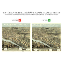 Load image into Gallery viewer, Digitally Restored and Enhanced 1868 Lafayette Indiana Map Poster - Old Map of Lafayette IN Wall Art Print - History Map of Lafayette Tippecanoe County