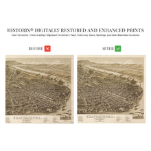 Load image into Gallery viewer, Digitally Restored and Enhanced 1886 Map of Chattanooga Tennessee - Vintage Chattanooga Hamilton County Map of Tennessee - Old Chattanooga Map Poster - Restored Bird's Eye View of Chattanooga Wall Art