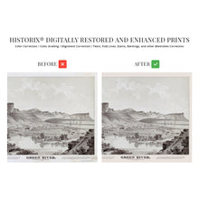Load image into Gallery viewer, Digitally Restored and Enhanced 1875 Green River Wyoming Map Poster - Old Green River Wyoming Wall Art - History Map of Green River City WY Territory