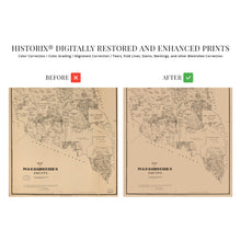 Load image into Gallery viewer, Digitally Restored and Enhanced 1881 Nacogdoches County Texas Map - Nacogdoches Texas Map - Nacogdoches History Map of Texas - Nacogdoches County Wall Art