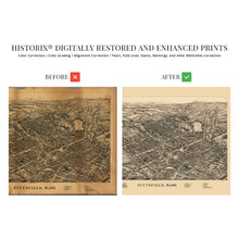 Load image into Gallery viewer, Digitally Restored and Enhanced 1899 Pittsfield Massachusetts Map - Old Map of Pittsfield MA Wall Art - Bird's Eye View Map of Pittsfield City MA Poster