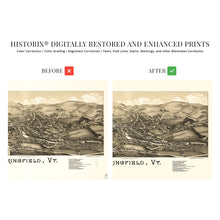 Cargar imagen en el visor de la galería, Digitally Restored and Enhanced 1886 Springfield Vermont Map - Vintage Springfield Wall Art - Old Map of Springfield Vermont Wall Art - Vermont State Map History - Bird's Eye View of Springfield City Map