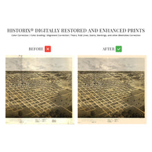 Load image into Gallery viewer, Digitally Restored and Enhanced 1867 Springfield Illinois Map Poster - Vintage Springfield Illinois Wall Art - Old Springfield Illinois Map - Historic Birds Eye View Map of Springfield IL