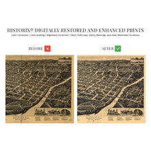 Load image into Gallery viewer, Digitally Restored and Enhanced 1887 Macon Georgia Map - Vintage Macon GA Wall Art Poster - Old Macon Georgia Map - Bird's Eye View of Macon Bibb County GA Showing Index to Points of Interest