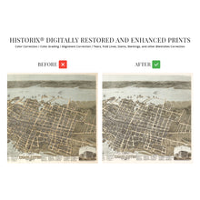 Load image into Gallery viewer, Digitally Restored and Enhanced 1872 Charleston SC Map - Vintage Map of Charleston South Carolina Wall Art - Old Charleston Map Print - Charleston SC Poster - Birds Eye View Map of C