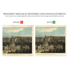 Load image into Gallery viewer, Digitally Restored and Enhanced 1871 Washington DC Map Art - Vintage Washington DC Print - Historic United States Capitol Building Washington DC Wall Art - Old Map Washington DC Poster