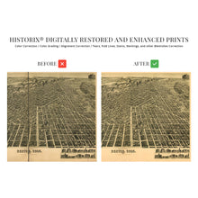 Load image into Gallery viewer, Digitally Restored and Enhanced 1889 Denver Colorado Map Poster - Vintage Map of Denver Colorado Wall Art Decor - Old Denver Map Print - Historic Perspective Denver City Map