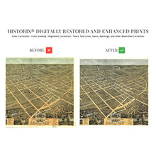 Load image into Gallery viewer, Digitally Restored and Enhanced 1871 Lexington KY Map Poster - Vintage Lexington Kentucky Map - Old Lexington Map - Bird's Eye View of Lexington Fayette County Kentucky Looking South West