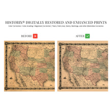 Cargar imagen en el visor de la galería, Digitally Restored and Enhanced 1861 United States Military Map - Vintage Map of the United States Wall Art - Civil War of USA Map History - Old United States Map Poster - Colton's US Civil War Map