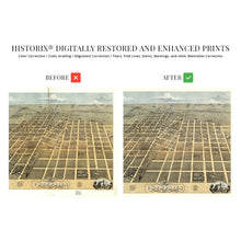 Load image into Gallery viewer, Digitally Restored and Enhanced 1869 Champaign Illinois Map - Old Champaign City Champaign County Illinois Poster - History Map of Champaign IL Wall Art