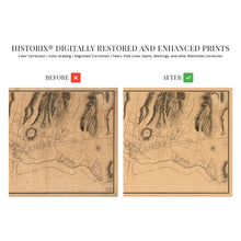 Load image into Gallery viewer, Digitally Restored and Enhanced 1887 Honolulu Hawaii Map Poster - Vintage Map of Honolulu Wall Art - Old Honolulu Map - Historic Honolulu HI and Vicinity Showing Drainage and Public Buildings