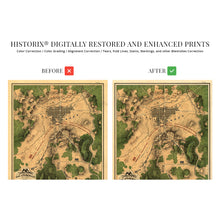 Cargar imagen en el visor de la galería, Digitally Restored and Enhanced 1863 Map of the Battle of Gettysburg Pennsylvania - Vintage Map Wall Art - American Civil War Poster Showing Line of Battle on July 2nd 1863 - Gettysburg Map