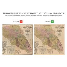 Cargar imagen en el visor de la galería, Digitally Restored and Enhanced 1900 Sonoma Map - Vintage Sonoma County California Map- Old Sonoma County Wall Art - Map of Sonoma County CA with Healdsburg Santa Rosa Petaluma Cloverdale Insets