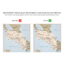 Cargar imagen en el visor de la galería, Digitally Restored and Enhanced 1987 Costa Rica Map Poster - Vintage Wall Map of Costa Rica Wall Art - Old Map of San Jose Costa Rica Central America - Restored Costa Rica History Map Print