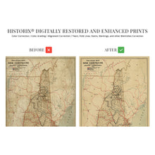 Load image into Gallery viewer, Digitally Restored and Enhanced 1894 New Hampshire Map - Vintage Map of New Hampshire Wall Art - Historic Railroad Map of New Hampshire Vintage Poster - Old New Hampshire Wall Decor