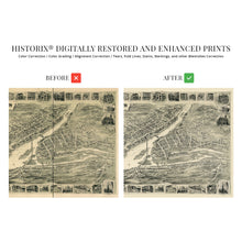 Load image into Gallery viewer, Digitally Restored and Enhanced 1898 Derby Shelton & East Derby Connecticut Map - Old Shelton Connecticut Poster - History Map of Derby CT Wall Art