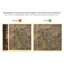 Cargar imagen en el visor de la galería, Digitally Restored and Enhanced 1917 Western North Carolina Map Print - Land of the Sky Poster - Blue Ridge and Great Smoky Mountains Asheville NC Map
