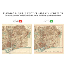 Load image into Gallery viewer, Digitally Restored and Enhanced 1891 Barcelona Spain Map - Vintage Poster de Barcelona Wall Art - History Map of Barcelona Spain - Old Barcelona Poster