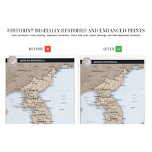 Load image into Gallery viewer, Digitally Restored and Enhanced 2011 Korean Peninsula Map Poster - Map of Korea Poster - Map of Korean Peninsula Wall Art - Large Korea Wall Art Print
