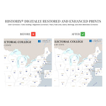 Load image into Gallery viewer, Digitally Restored and Enhanced 2008 United States Electoral College Votes by State Map Poster - Electoral College Poster - Electoral Map Poster - Presidents of the United States Poster Election Map