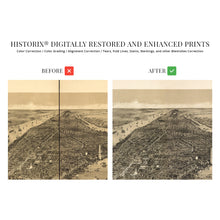 Load image into Gallery viewer, Digitally Restored and Enhanced 1886 Map of New York City Poster - NYC Vintage Map Wall Art - Panoramic Birds Eye View of New York City Map Art - New York City Map Print - NYC Vintage Poster