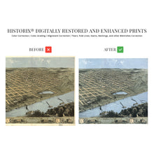 Load image into Gallery viewer, Digitally Restored and Enhanced 1868 Omaha Nebraska Map - Vintage Omaha Wall Art - Old Omaha Nebraska Map Print - Historic Map of Omaha NE Poster - Bird's Eye View History Map of Omaha Nebraska