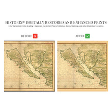 Load image into Gallery viewer, Digitally Restored and Enhanced 1650 California Shown as an Island Map Poster - Vintage Map of California Wall Art History - Old California Map Print