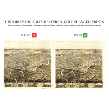 Load image into Gallery viewer, Digitally Restored and Enhanced 1868 City of Fort Wayne Indiana Map - Vintage Map of Fort Wayne Wall Art - Fort Wayne Vintage Map with Index and Points of Interest - Fort Wayne Map Poster