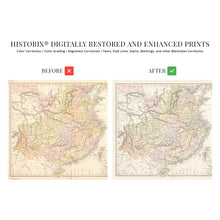 Load image into Gallery viewer, Digitally Restored and Enhanced 1885 China Map - Vintage Map of China Poster - Old Shanghai Map - History Map of Beijing - Historic Poster Map of China Wall Art - People's Republic of China Map Print