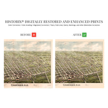 Load image into Gallery viewer, Digitally Restored and Enhanced 1875 Concord New Hampshire Map - Vintage Concord Wall Art Poster - Old Concord New Hampshire Map Print - Bird's Eye View of Concord NH Showing Points of Interest