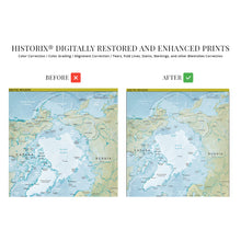 Cargar imagen en el visor de la galería, Digitally Restored and Enhanced 2021 Arctic Region Map Poster - Arctic Poster Print - North Pole Poster - Polar Region Map - Arctic Ocean Map