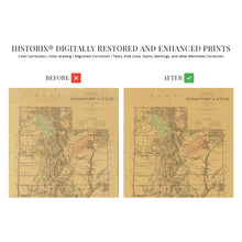Load image into Gallery viewer, Digitally Restored and Enhanced 1879 Utah State Map - Utah State Vintage Map Wall Art - Old Historic Map of Utah Poster Showing Towns Counties Indian Reservations and Natural Features
