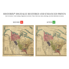 Load image into Gallery viewer, Digitally Restored and Enhanced 1836 Native American History Map - Vintage North America Map of Indian Tribes - North American Indian Tribes Map