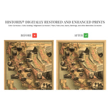 Load image into Gallery viewer, Digitally Restored and Enhanced 1888 California Map Poster - Vintage Map of California Wall Art - State of California Wall Map with Area Temperature Soil