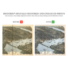 Load image into Gallery viewer, Digitally Restored and Enhanced 1893 Jacksonville Florida Map - Jacksonville Map Wall Art - Old Jacksonville FL Map - Bird's Eye View Vintage Map of Jacksonville Florida with Points of Interest