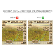 Cargar imagen en el visor de la galería, Digitally Restored and Enhanced 1908 Denver Colorado Map - Vintage Colorado Map - Old Wall Map of Denver Colorado - Bird's Eye View Map of Denver CO