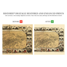 Load image into Gallery viewer, Digitally Restored and Enhanced 1901 Fresno California Map Poster - Vintage Map of Fresno CA - Old City of Fresno Wall Art - History Map of California