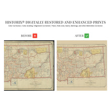 Load image into Gallery viewer, Digitally Restored and Enhanced 1897 Montana Map Poster - Vintage Montana Poster - Old State Map of Montana Wall Art - Billings Montana Map History