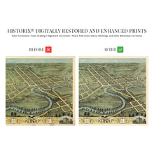 Load image into Gallery viewer, Digitally Restored and Enhanced 1870 Warren Ohio Map Poster - Old Map of Warren Ohio Wall Art - Warren OH Trumbull County Ohio Wall Map History