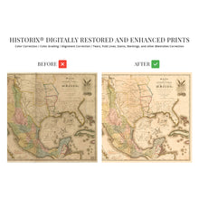 Load image into Gallery viewer, Digitally Restored and Enhanced 1847 Mexico Map Poster - Vintage Map of Mexico States - Mapa de Mexico Wall Art - Mapa de Los Estados Unidos de Mejico Definido por las Varias Actas del Congreso