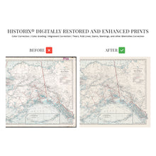 Load image into Gallery viewer, Digitally Restored and Enhanced 1914 Alaska Map Poster - Vintage Map of Alaska Wall Art - Old Juneau Alaska Map Art - State of Alaska Map History