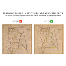 Load image into Gallery viewer, Digitally Restored and Enhanced 1819 Alabama State Map - Vintage Map of Alabama Wall Art - Old Alabama Poster - Historic State of Alabama Map Constructed from Surveys in The General Land Office